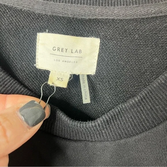 Grey Lab Merci Embellished Sweatshirt Black Size XS Crewneck - Picture 5 of 6